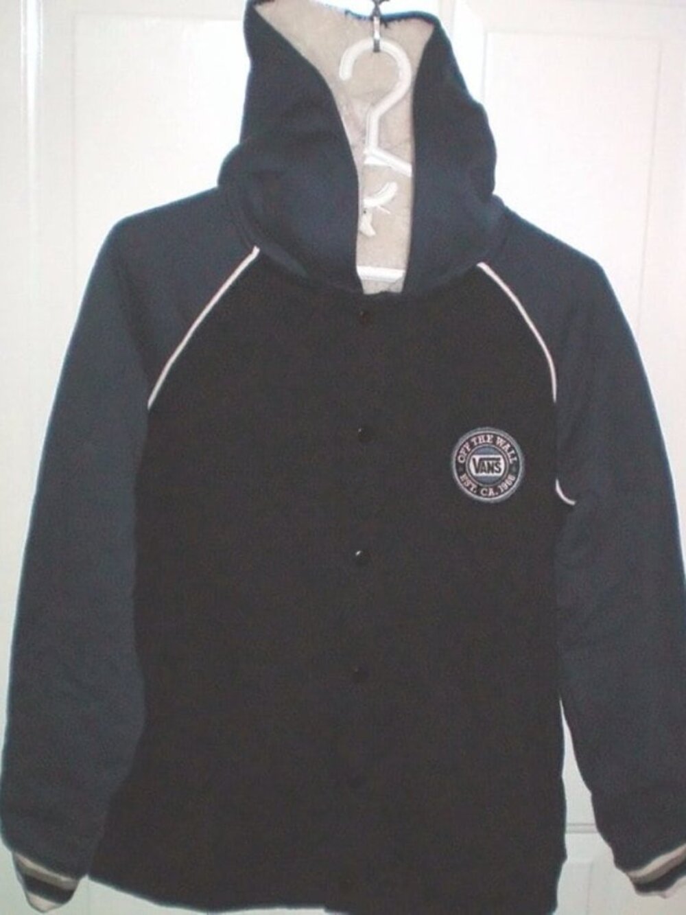 Vans Off the Wall Fleece Lined Button Down Hooded Jacket